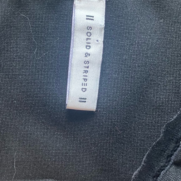 Solid & Striped Black Midi Ponte Dress Coquette Bows - Picture 5 of 7